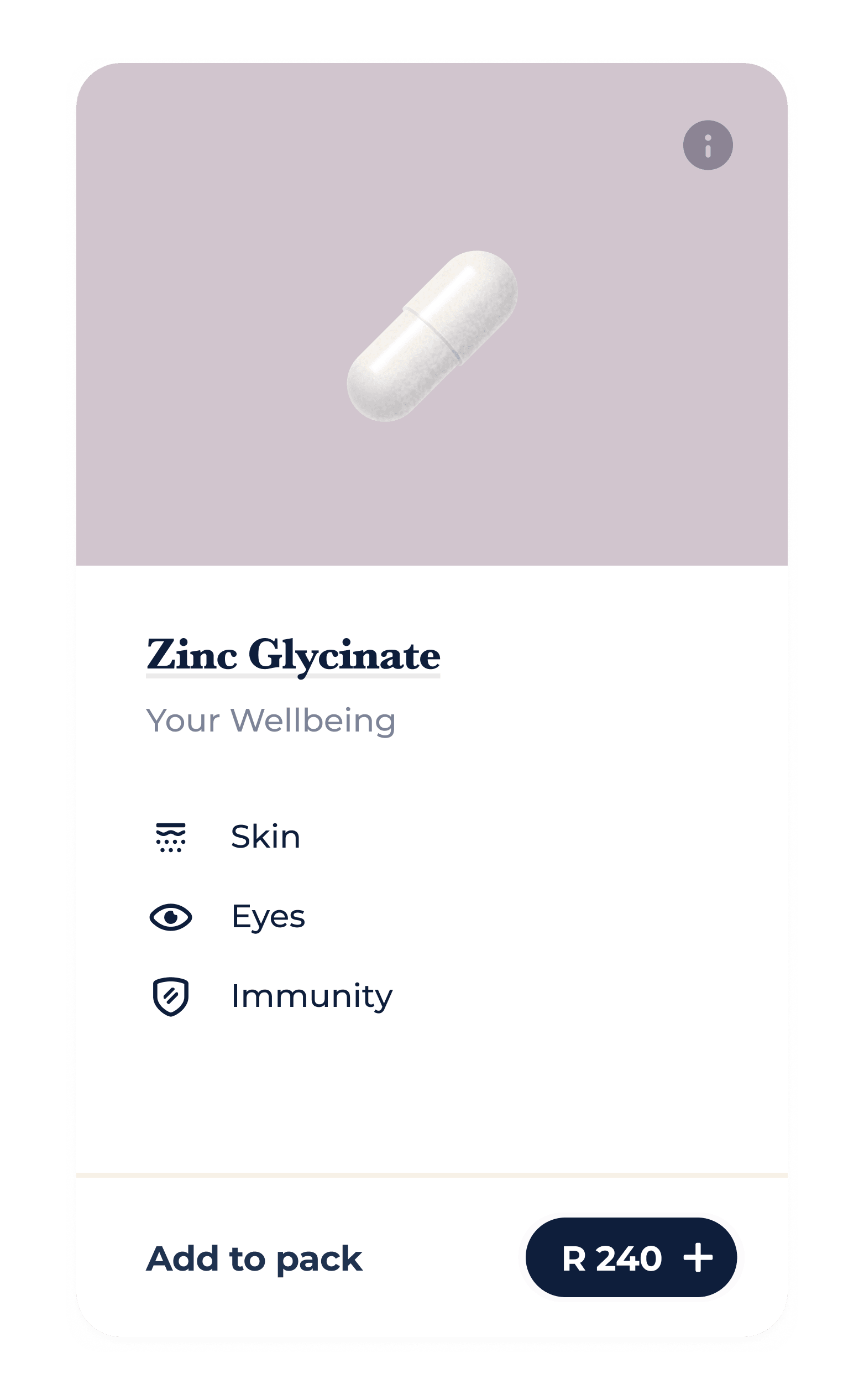 Capsule supplement card